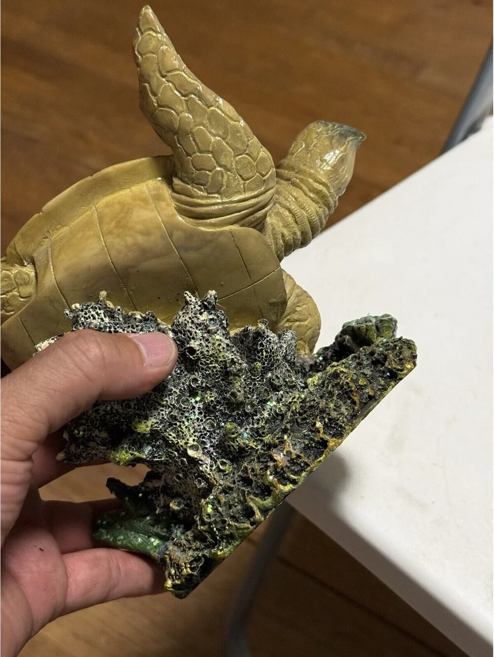 Swimming Sea Turtle Decor - for Aquarium Fish Tank - Resin Decoration, Small ...